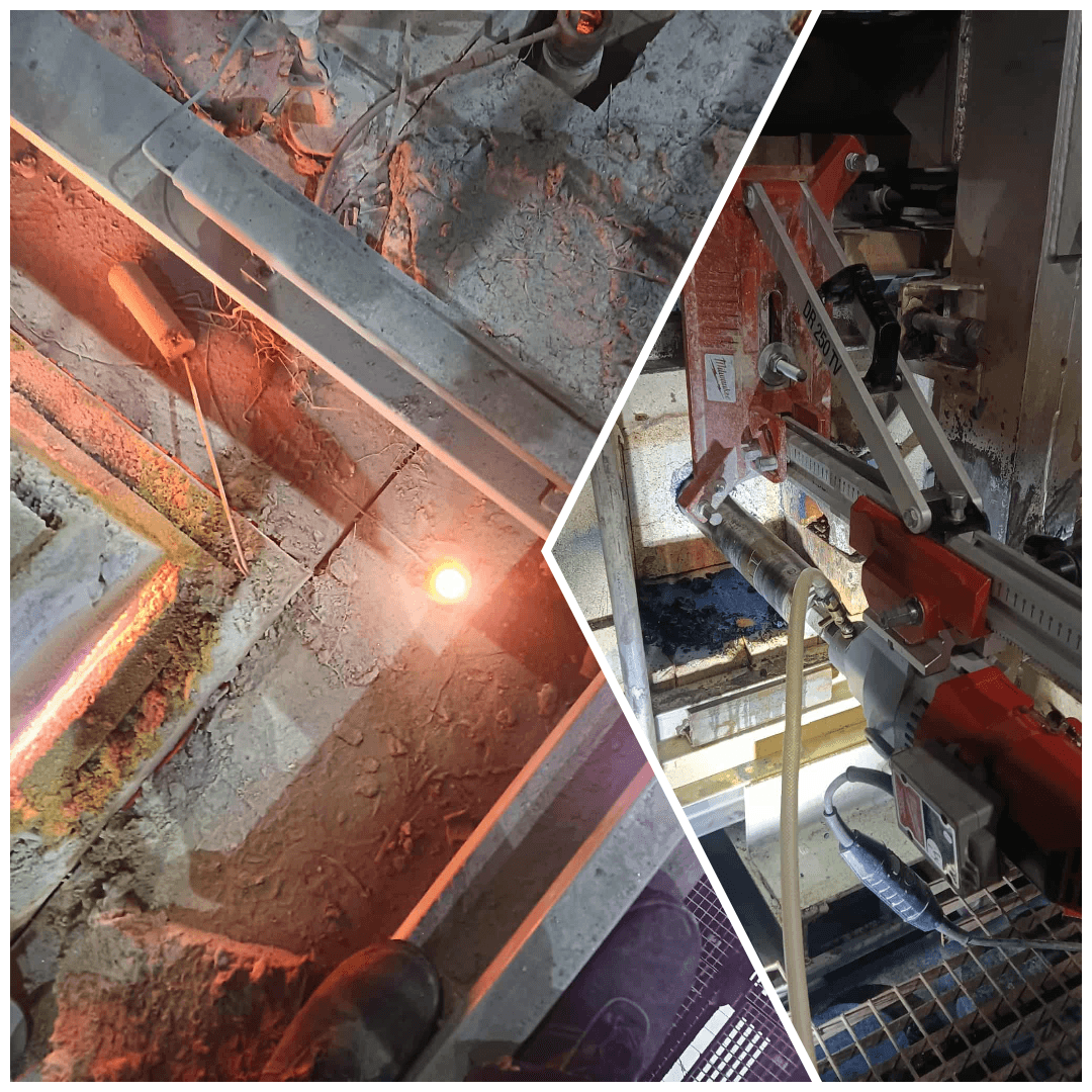 Úpravy vysokotavných sklárskych pecí - fotografie z projektu